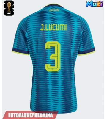 Lacne Muži Futbalové dres Kolumbia Jhon Lucumi #3 MS 2026 Krátky Rukáv - Preč